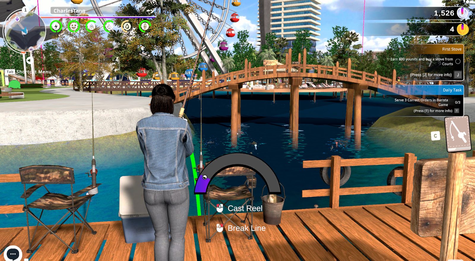 Reel Quest fishing on a pier